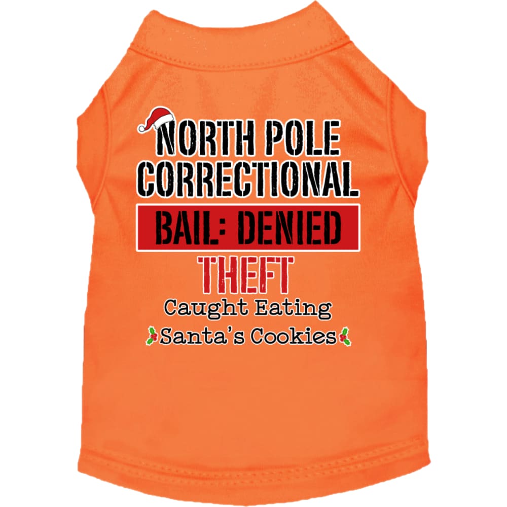 North Pole Correctional Screen Print Pet Shirt - Screen