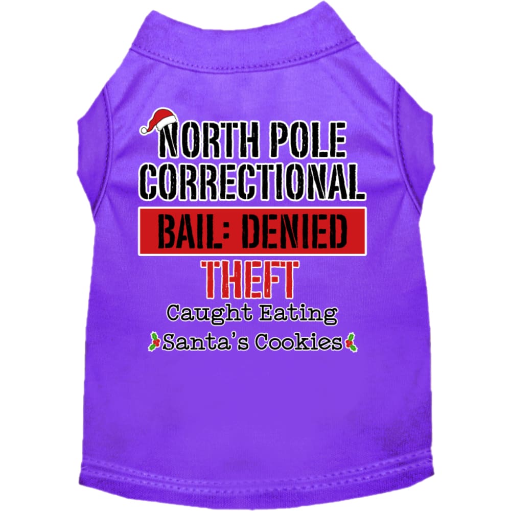 North Pole Correctional Screen Print Pet Shirt - Screen