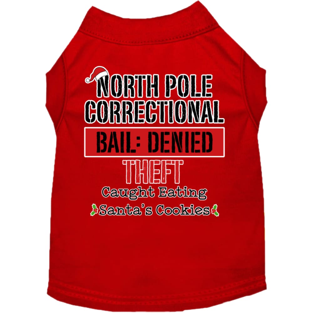 North Pole Correctional Screen Print Pet Shirt - Screen