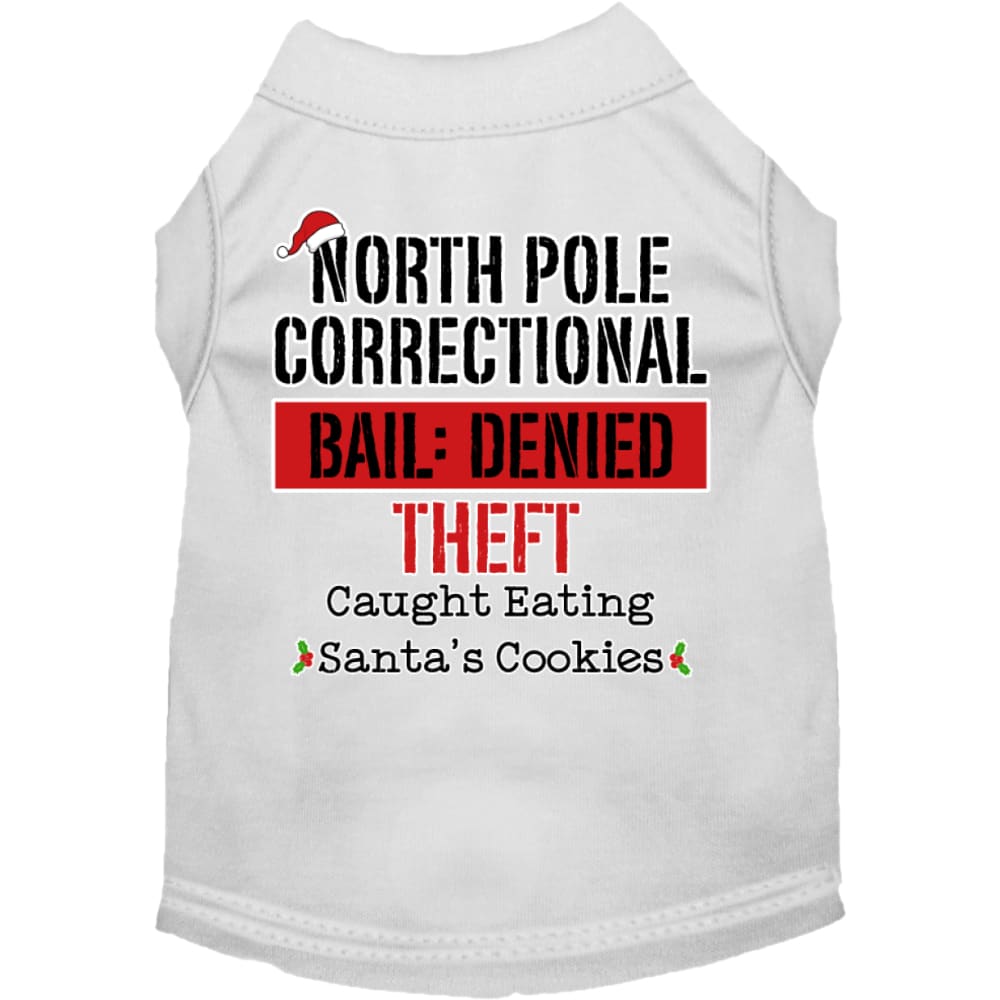 North Pole Correctional Screen Print Pet Shirt - Screen