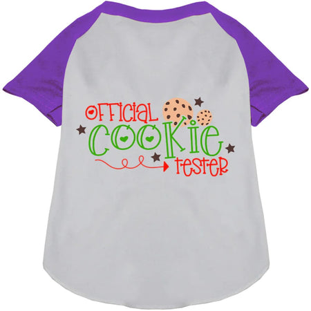 Official Cookie Tester Pet Raglan Shirt - Screen Print