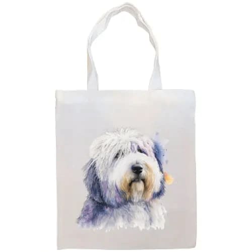 Old English Sheepdog Canvas Tote Bag - Old English Sheepdog