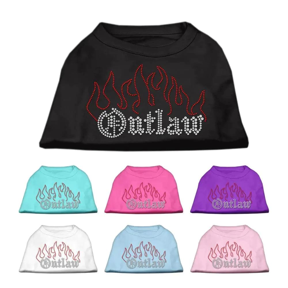 Outlaw Rhinestone Pet Shirt - Rhinestone Pet Shirts