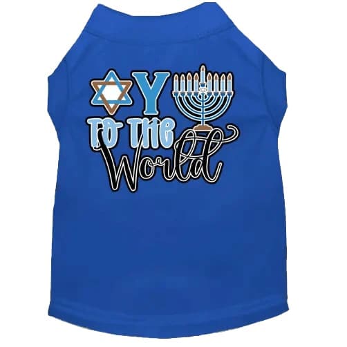 Oy to the World Hanukkah Pet Shirt - Hanukkah Shirt