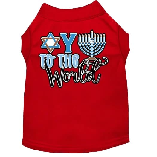 Oy to the World Hanukkah Pet Shirt - Hanukkah Shirt