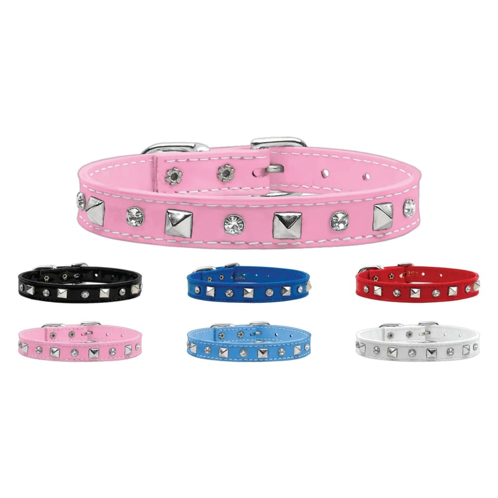 Patent Crystal and Pyramid Dog Collars - Dog Collars