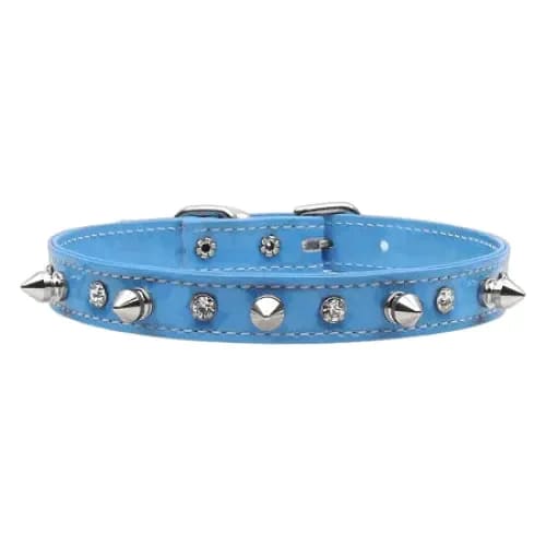 Patent Crystal and Spike Dog Collars - Dog Collars - Patent