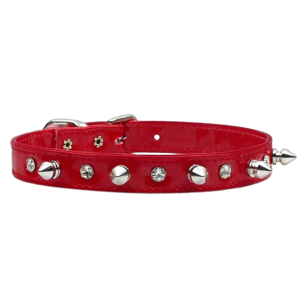 Patent Crystal and Spike Dog Collars - Dog Collars - Patent