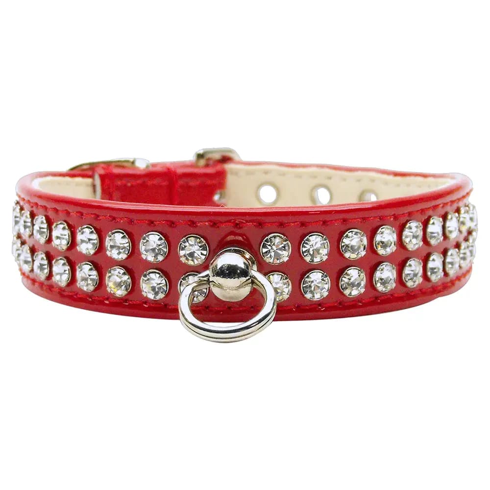 Patent Jewel #72 Dog Collar - Dog Collars - Patent Leather