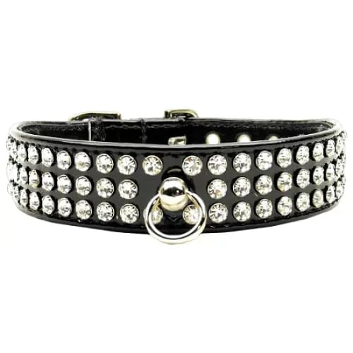 Patent Jewel #73 Dog Collar - Dog Collars - Patent Leather