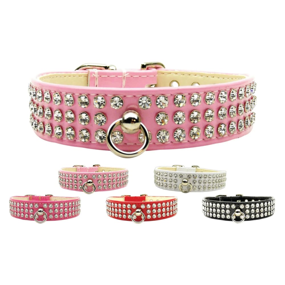 Patent Jewel #73 Dog Collar - Dog Collars - Patent Leather