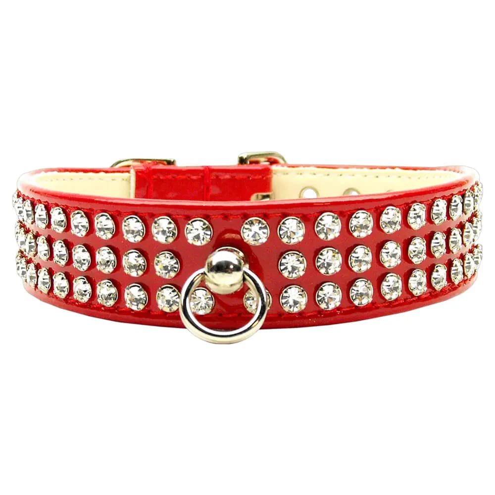 Patent Jewel #73 Dog Collar - Dog Collars - Patent Leather