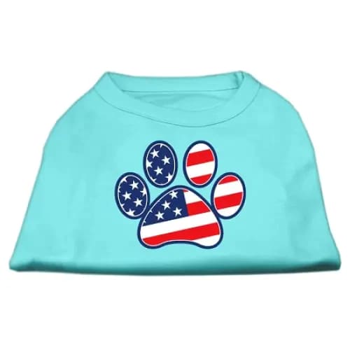 Patriotic Paw Screen Print Dog Shirt - Screen Print Shirts