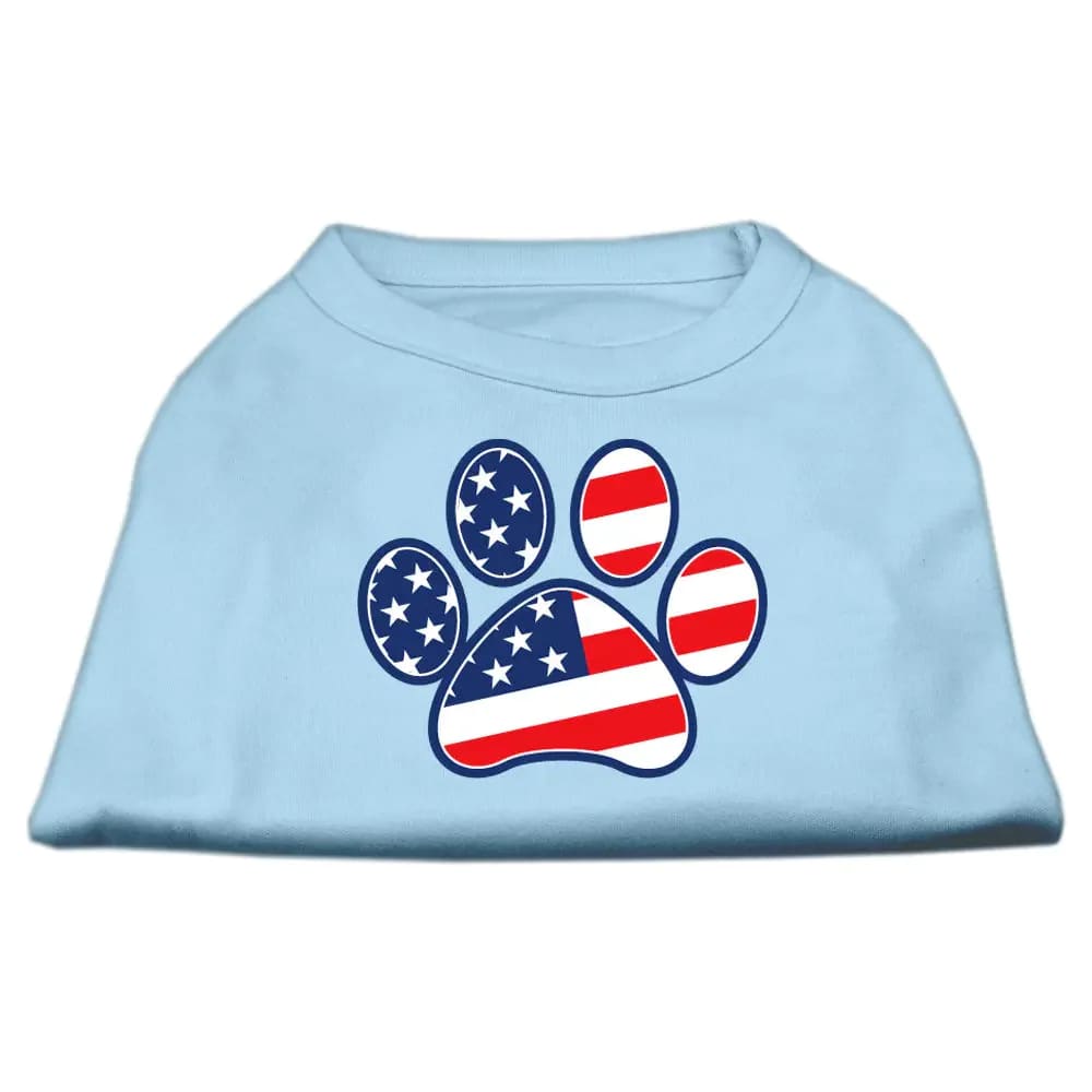 Patriotic Paw Screen Print Dog Shirt - Screen Print Shirts