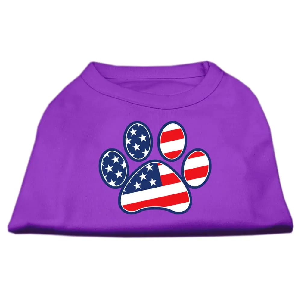 Patriotic Paw Screen Print Dog Shirt - Screen Print Shirts