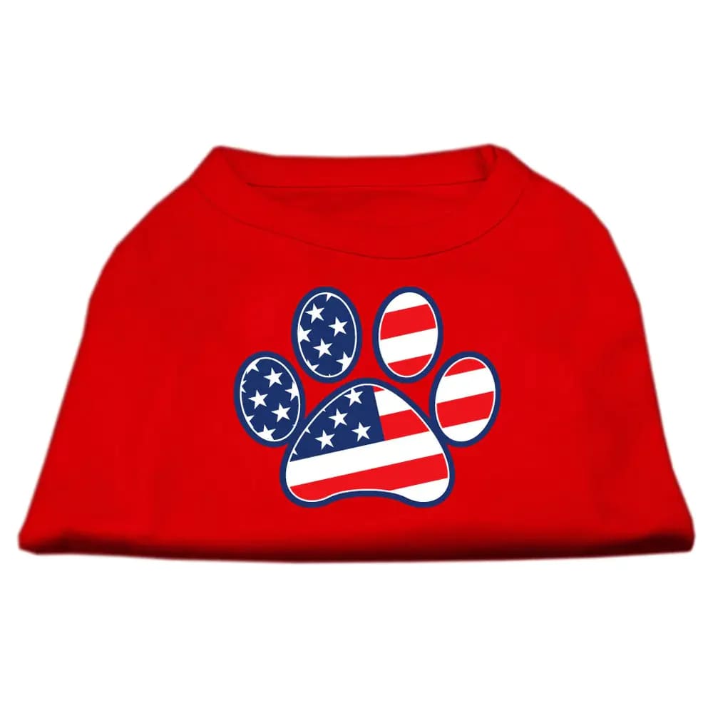 Patriotic Paw Screen Print Dog Shirt - Screen Print Shirts