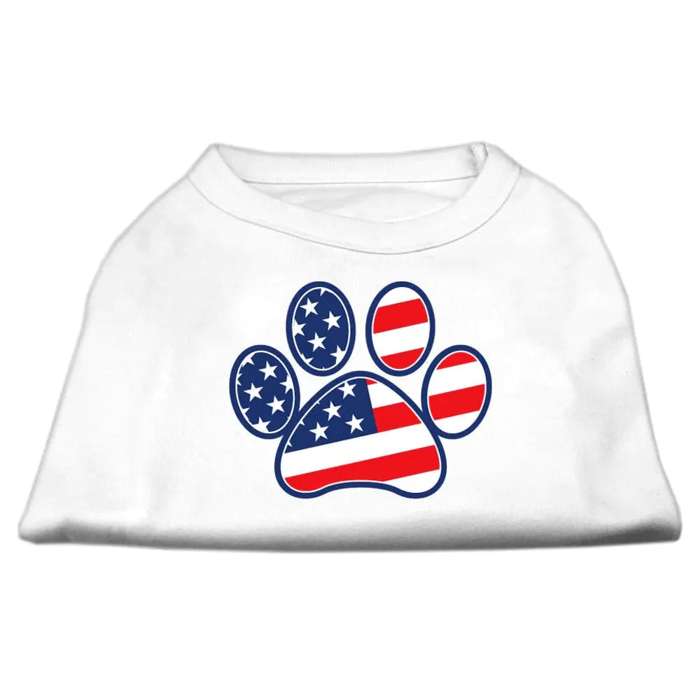 Patriotic Paw Screen Print Dog Shirt - Screen Print Shirts