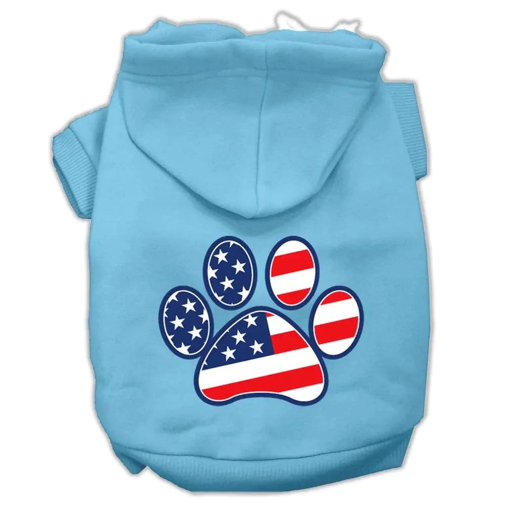 Patriotic Paw Screen Print Pet Hoodies - Screen Print