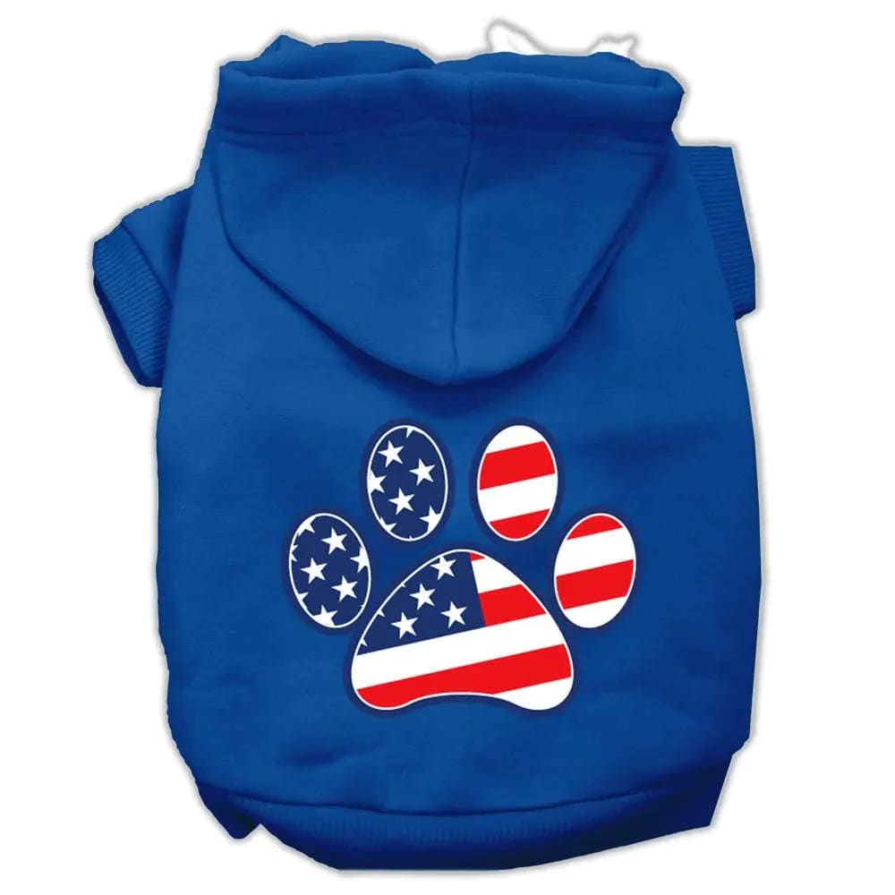 Patriotic Paw Screen Print Pet Hoodies - Screen Print