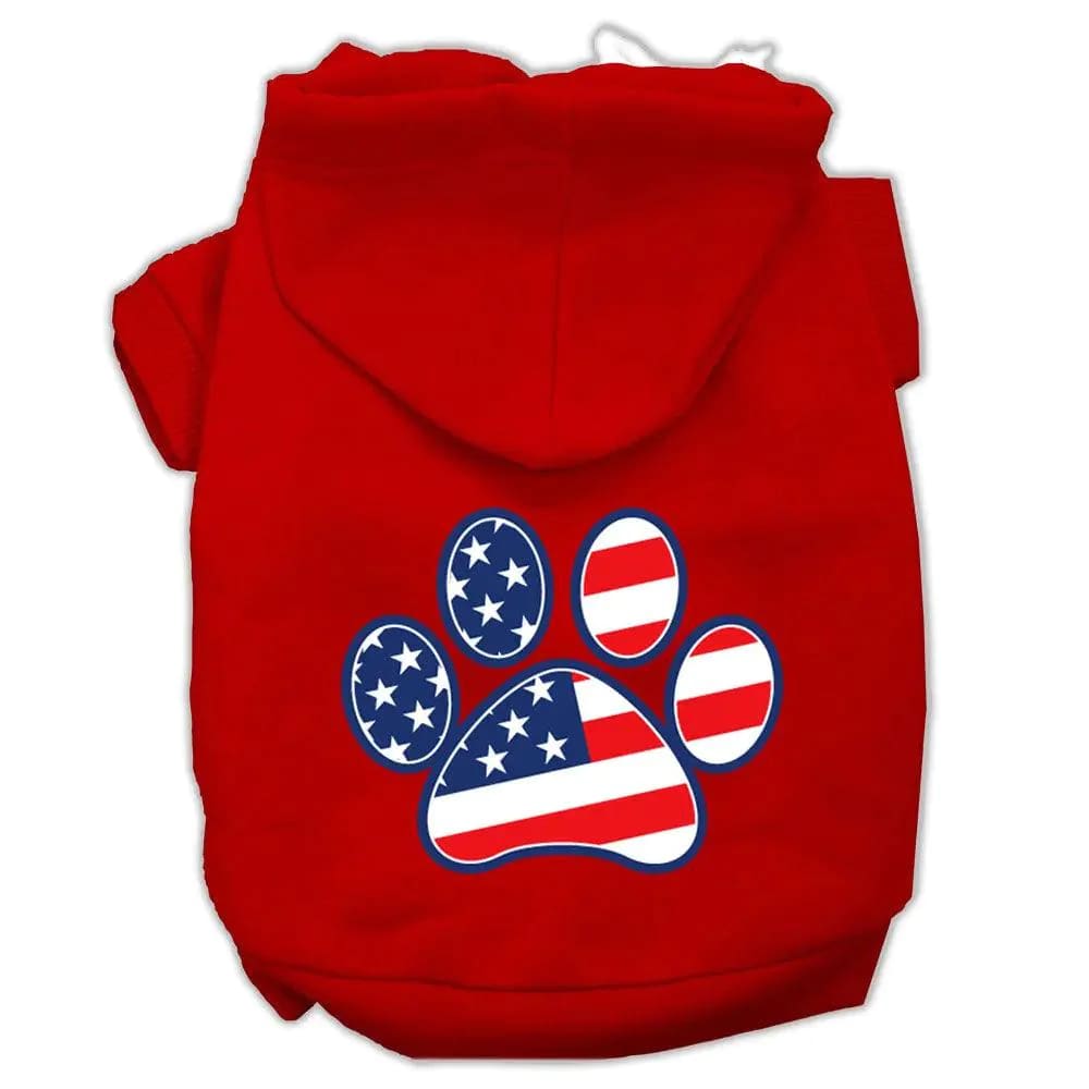 Patriotic Paw Screen Print Pet Hoodies - Screen Print