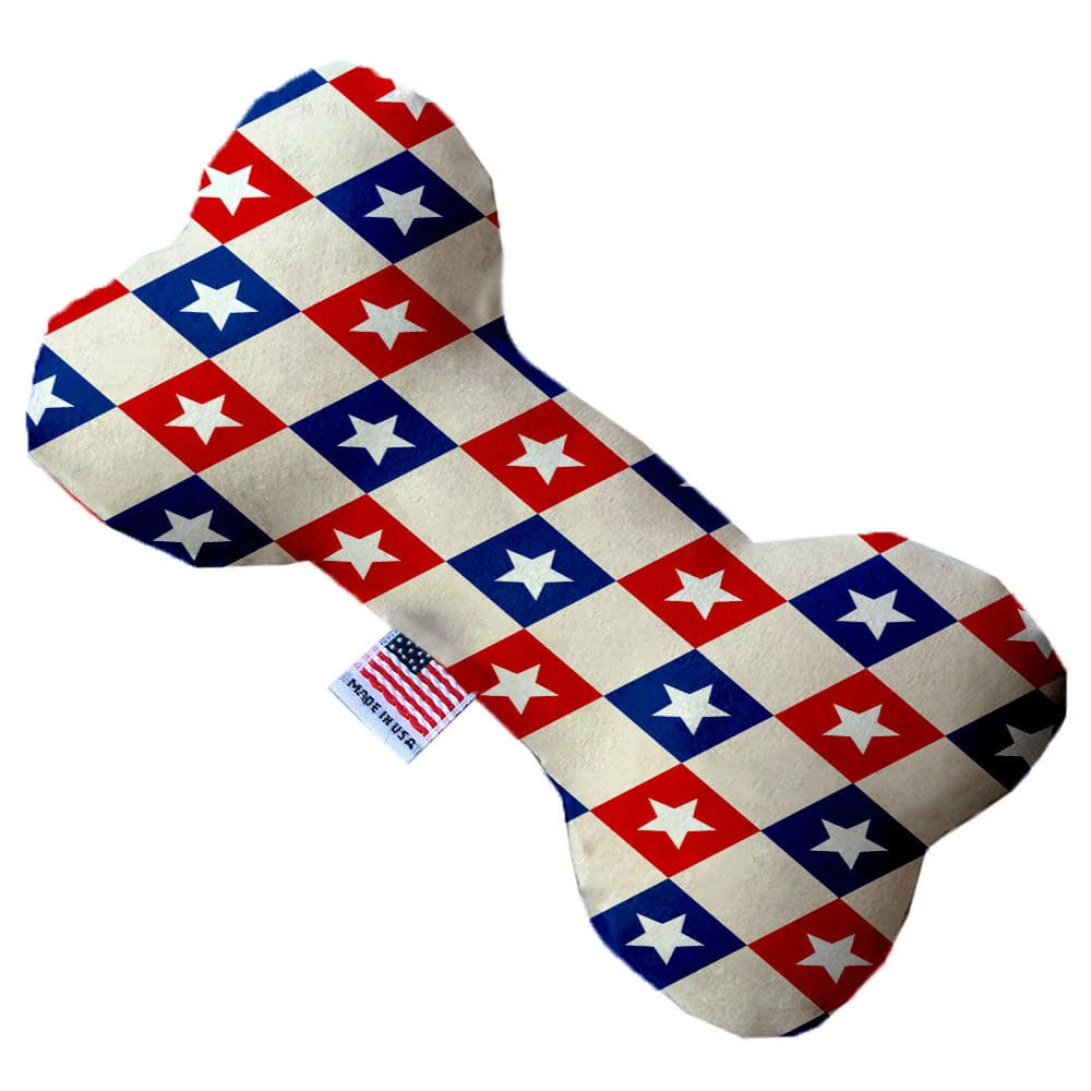 Patriotic Plush Dog Toys - Made in USA Bone Toy