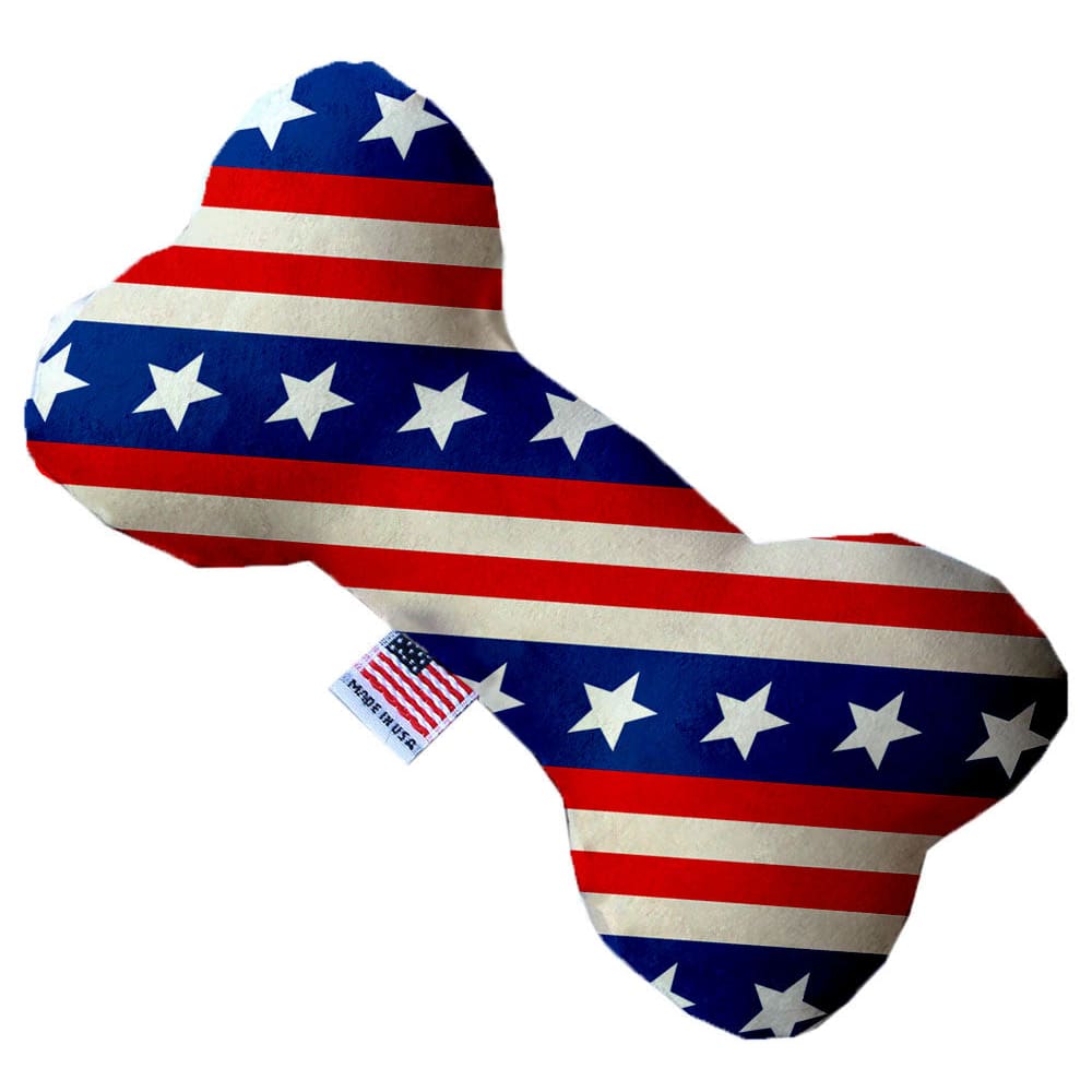 Patriotic Plush Dog Toys - Made in USA Bone Toy