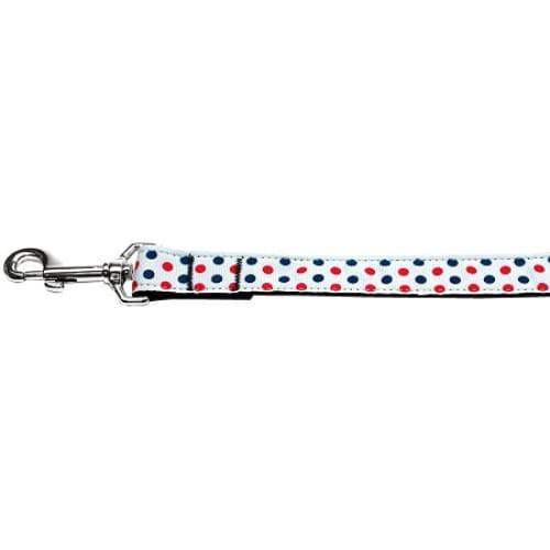 Patriotic Polka Dots Nylon Dog Collars and Leashes - Dog