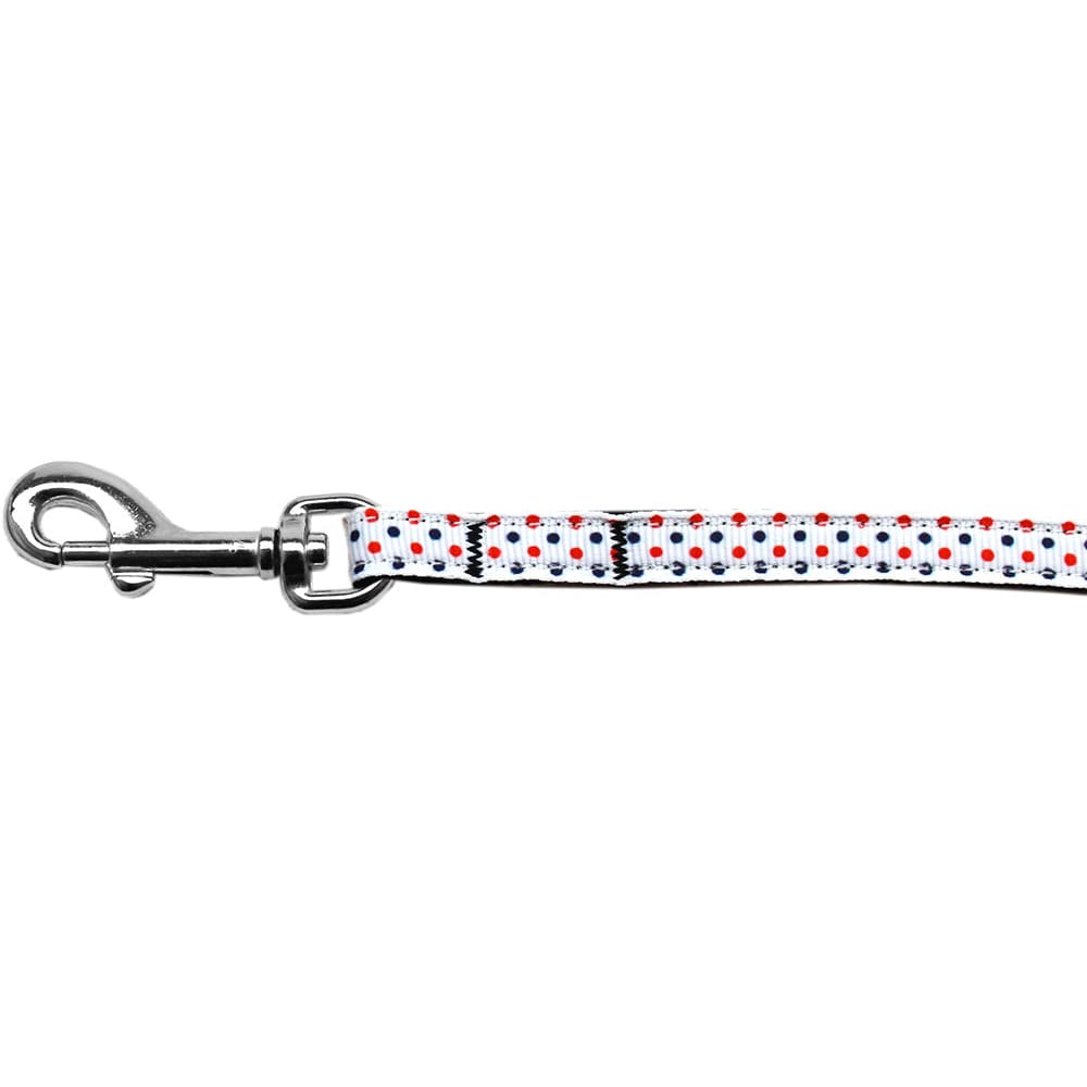 Patriotic Polka Dots Nylon Dog Collars and Leashes - Dog