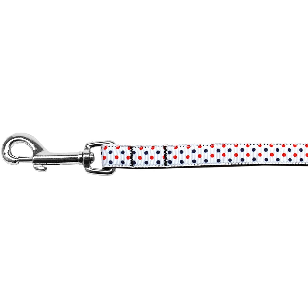 Patriotic Polka Dots Nylon Dog Collars and Leashes - Dog