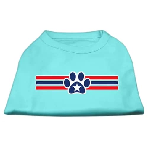 Patriotic Star Paw Screen Print Dog Shirt - Screen Print