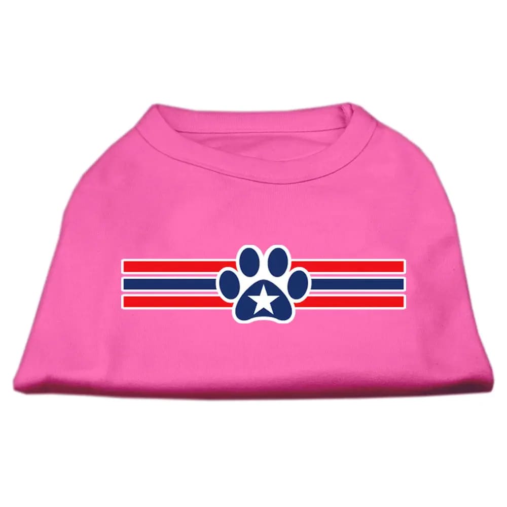 Patriotic Star Paw Screen Print Dog Shirt - Screen Print