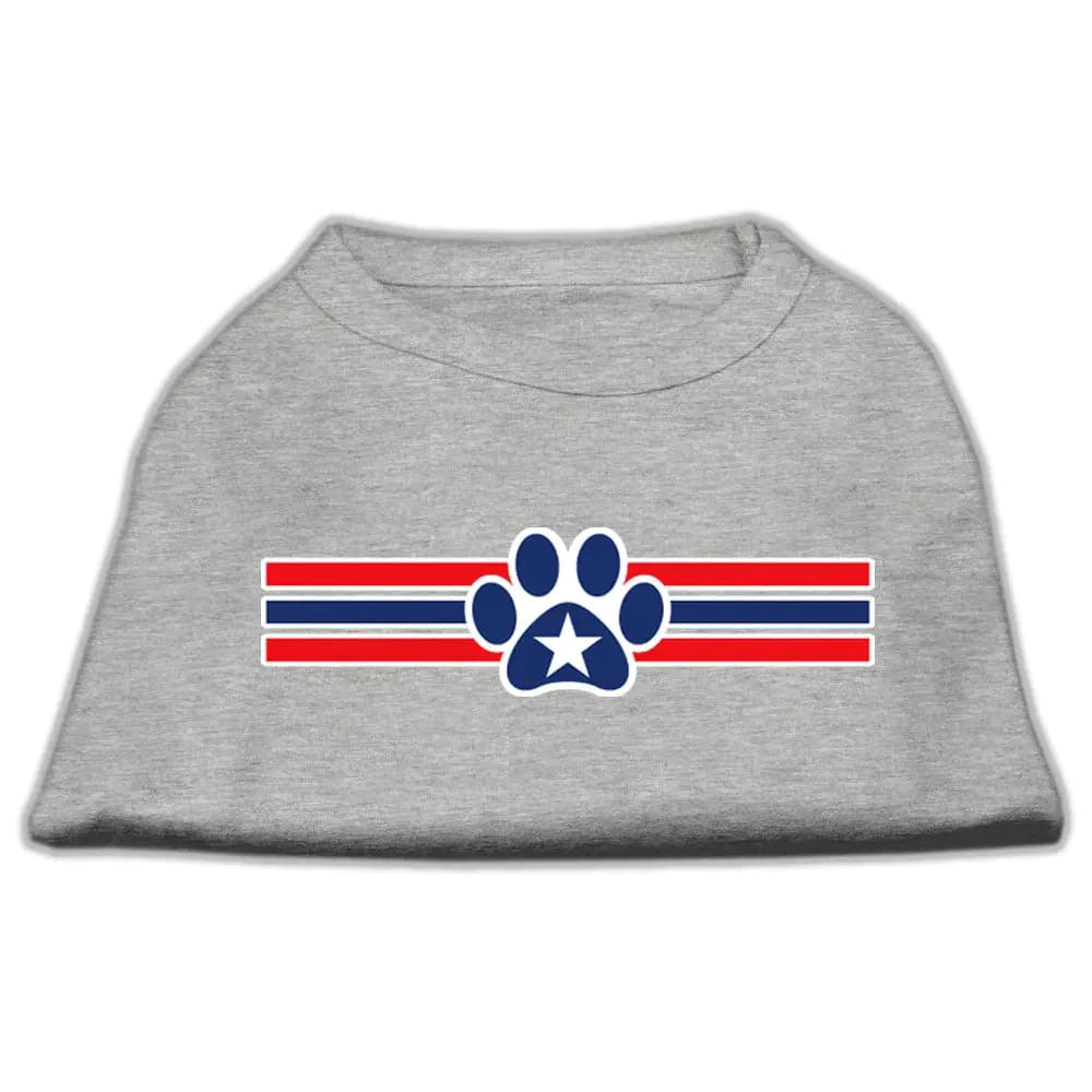 Patriotic Star Paw Screen Print Dog Shirt - Screen Print