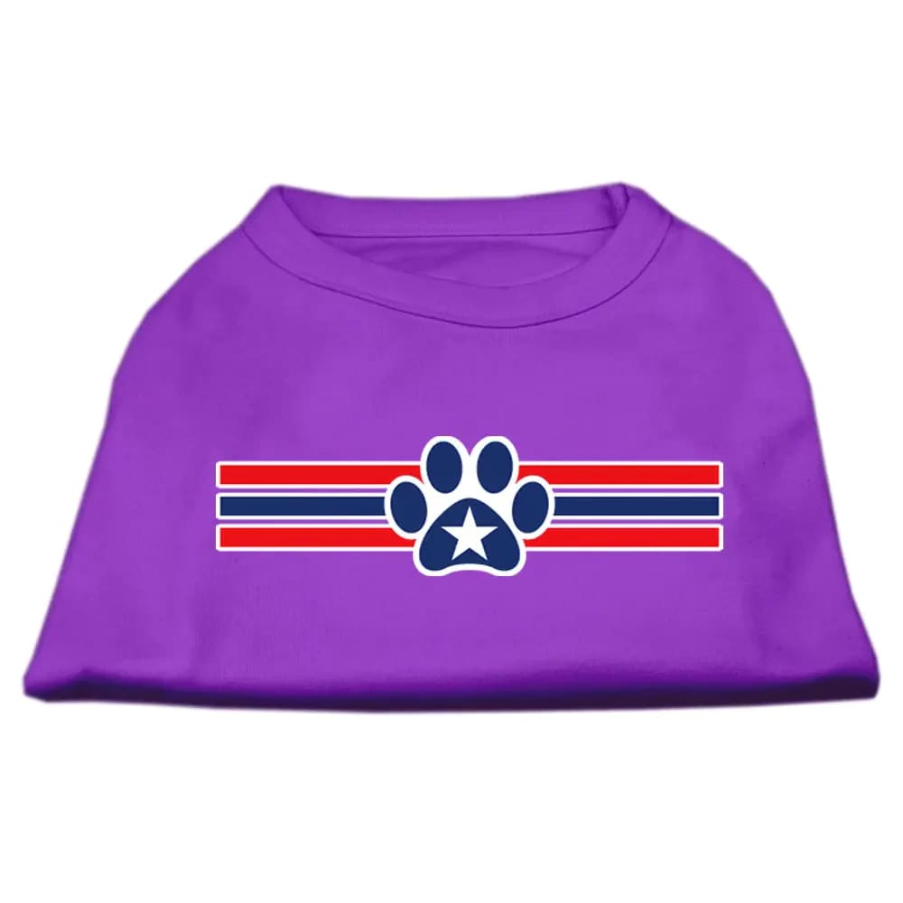 Patriotic Star Paw Screen Print Dog Shirt - Screen Print