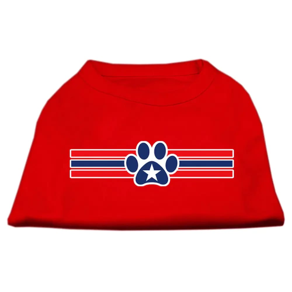 Patriotic Star Paw Screen Print Dog Shirt - Screen Print