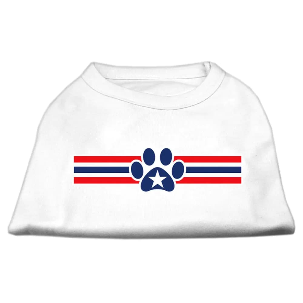 Patriotic Star Paw Screen Print Dog Shirt - Screen Print