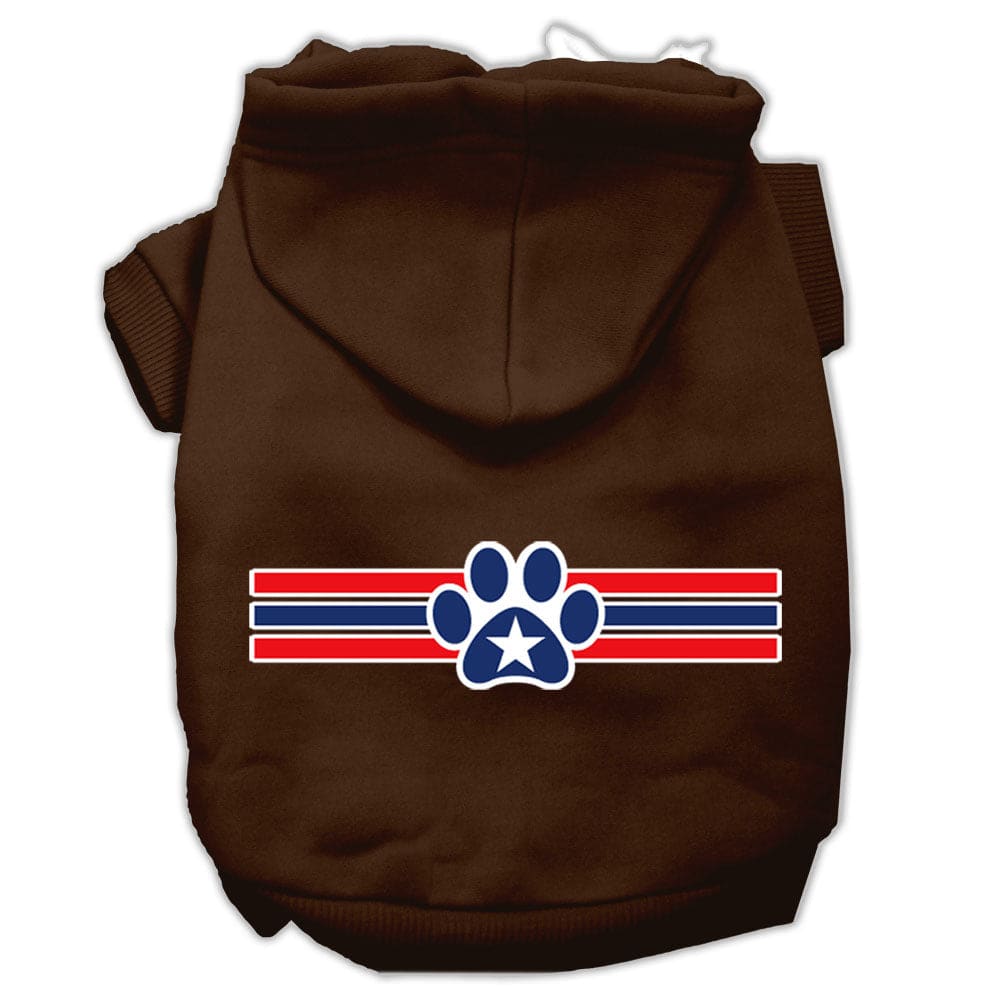 Patriotic Star Paw Pet Hoodie - Pet Hoodies