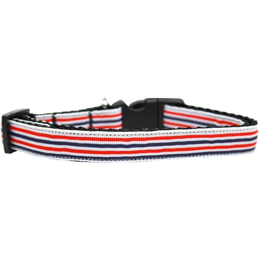 Patriotic Stripes Nylon Dog Collars and Leashes - Dog