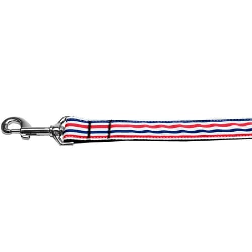 Patriotic Stripes Nylon Dog Collars and Leashes - Dog