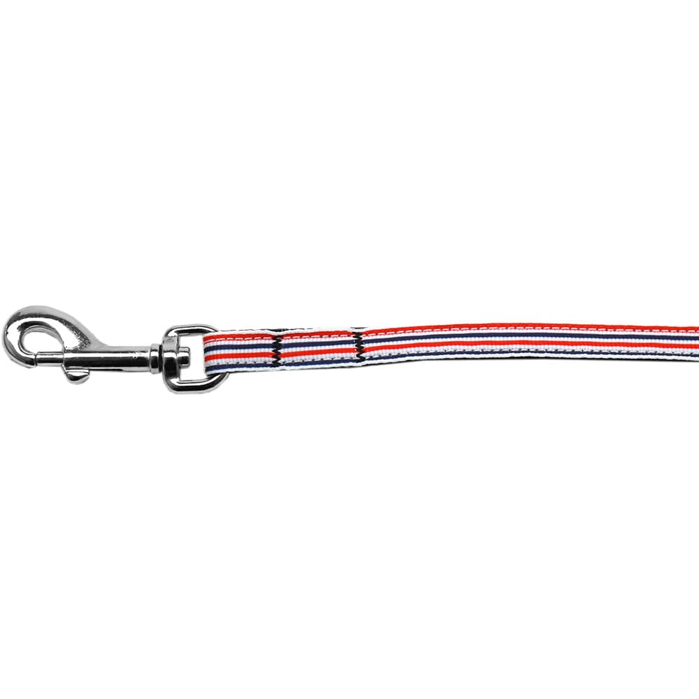 Patriotic Stripes Nylon Dog Collars and Leashes - Dog