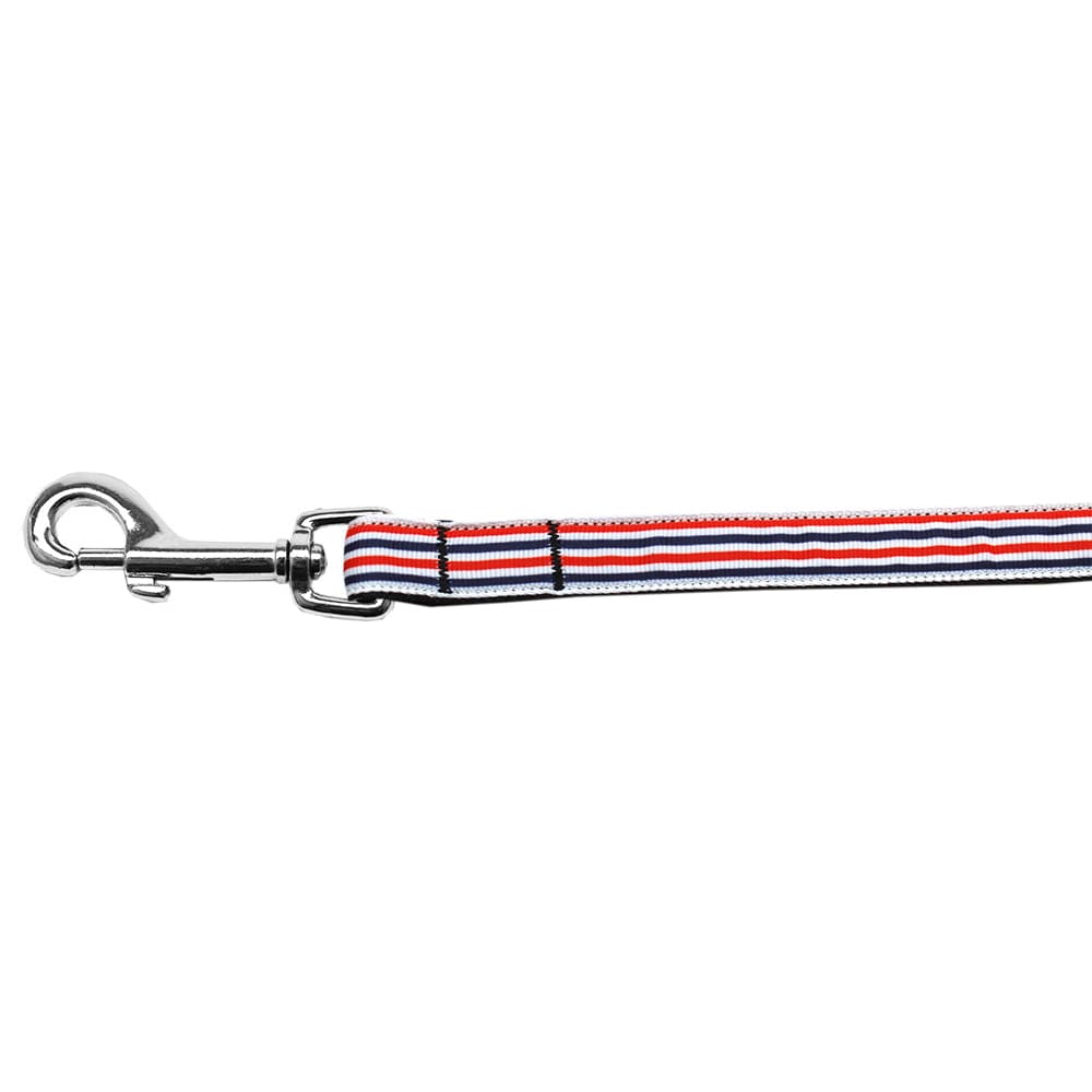 Patriotic Stripes Nylon Dog Collars and Leashes - Dog