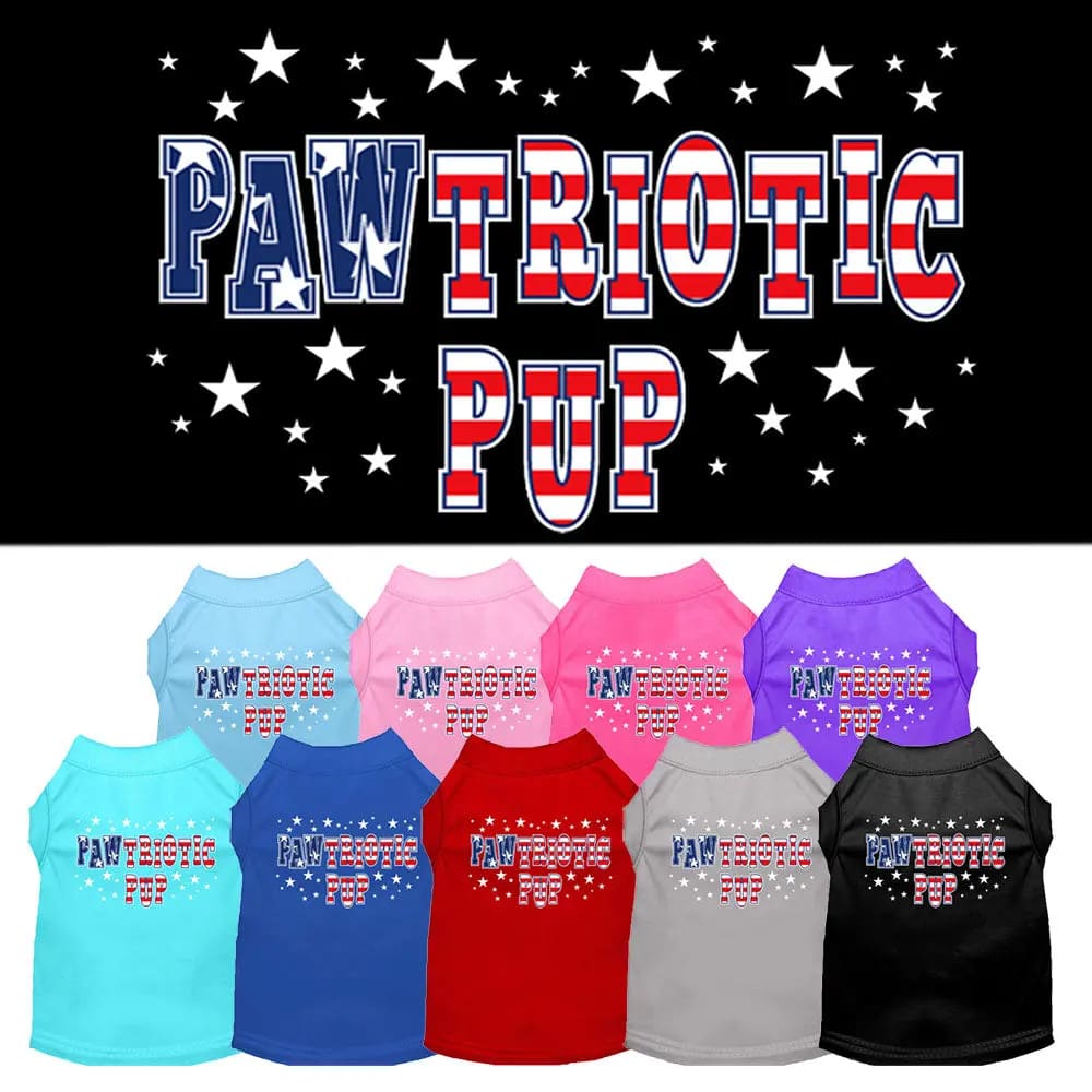 Pawtriotic Pup Screen Print Dog Shirt - Screen Print Shirts