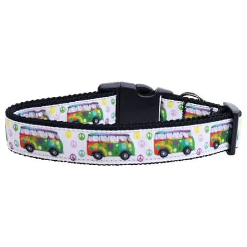 Peace Bus Nylon Cat Collar - Cat Collars - Classic