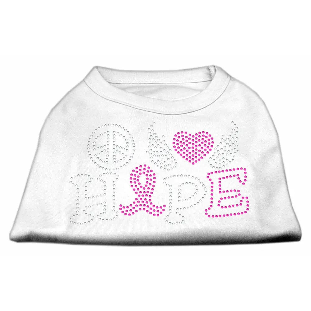 Peace Love Hope - Breast Cancer Rhinestone Pet Shirt