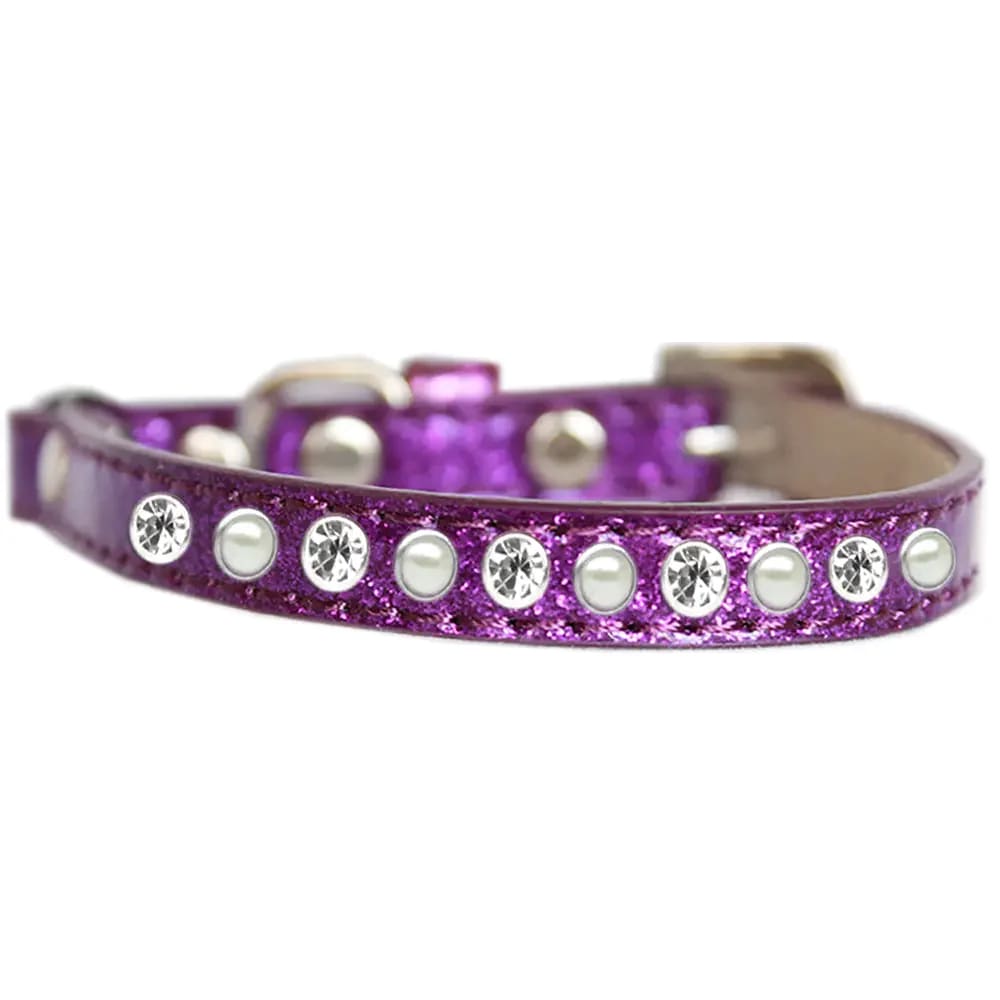 Pearl And Clear Jewel Ice Cream Cat Safety Collar - Cat