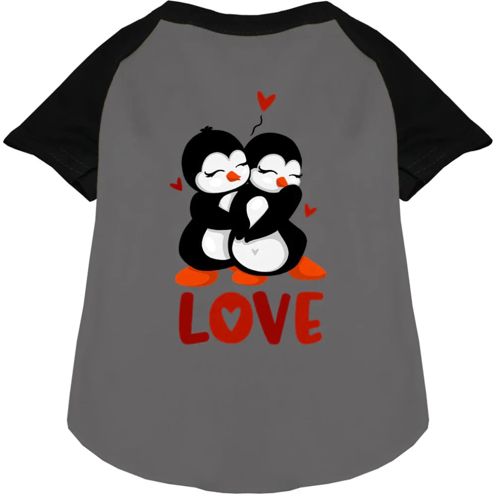 Penguin Love Pet Raglan Shirt - Screen Print Shirts