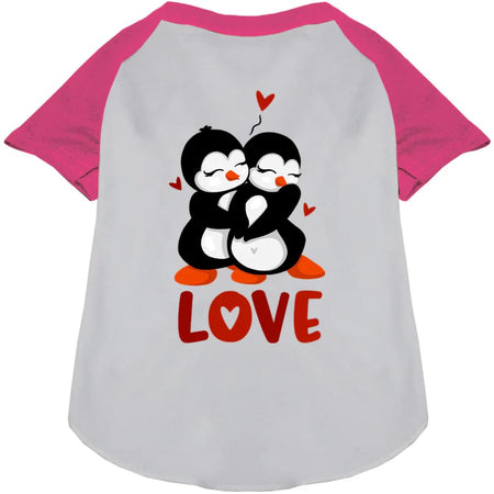 Penguin Love Pet Raglan Shirt - Screen Print Shirts