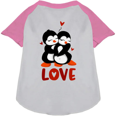 Penguin Love Pet Raglan Shirt - Screen Print Shirts