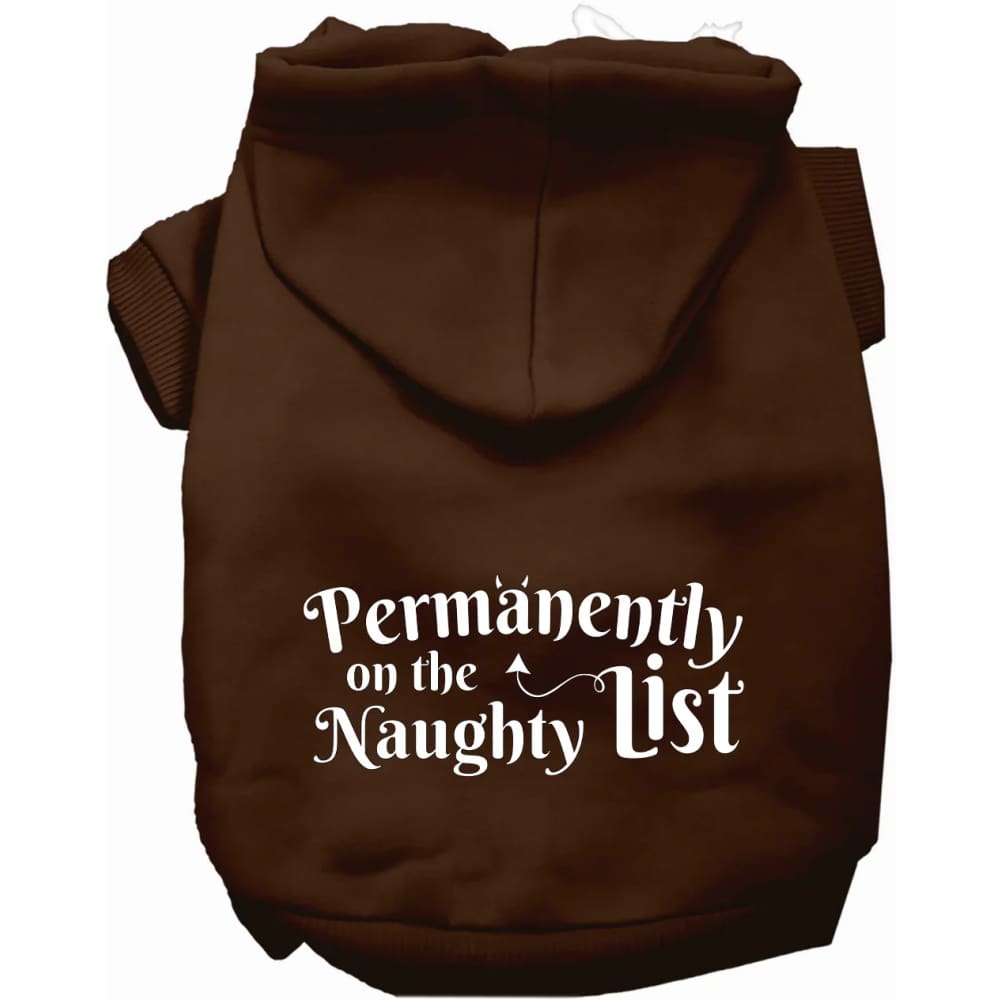 Permanently on the Naughty List Pet Hoodie - Screen Print