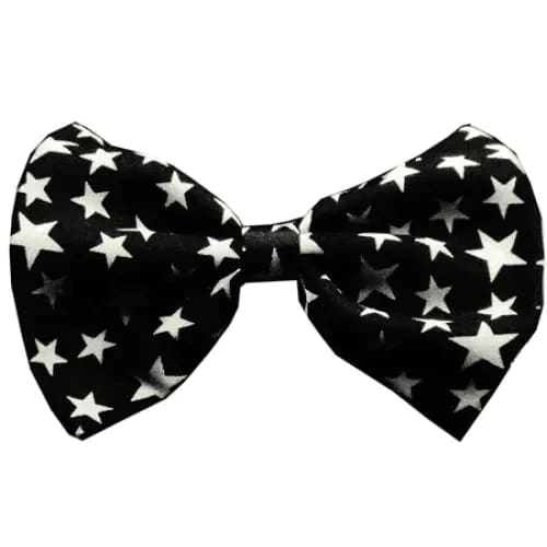 Pet Bow Tie Black and White Stars - Bow Tie