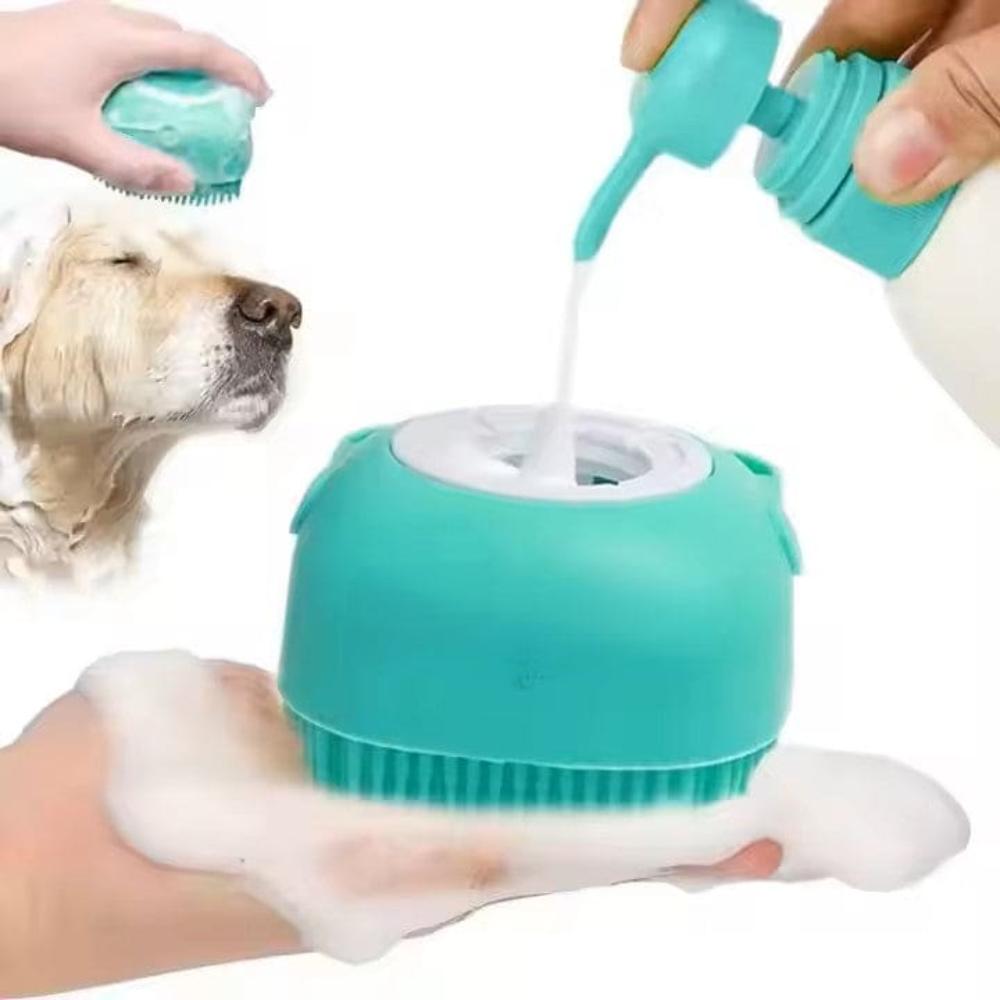 Massaging Pet Bath Brush - Shampoo